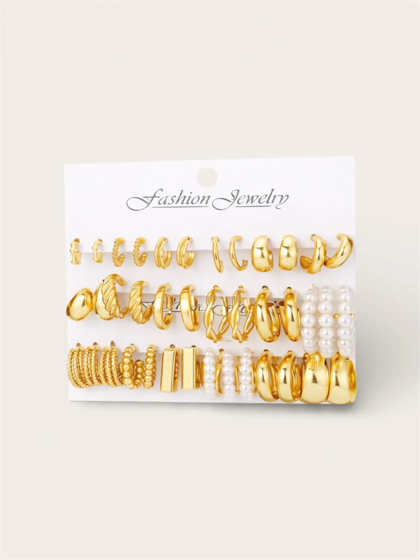 GOLD CHUNKY EARRING SET - MSGSTUDIO