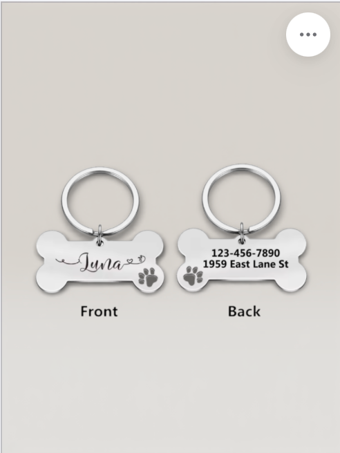 CUSTOM DOG/CAT COLLAR TAG